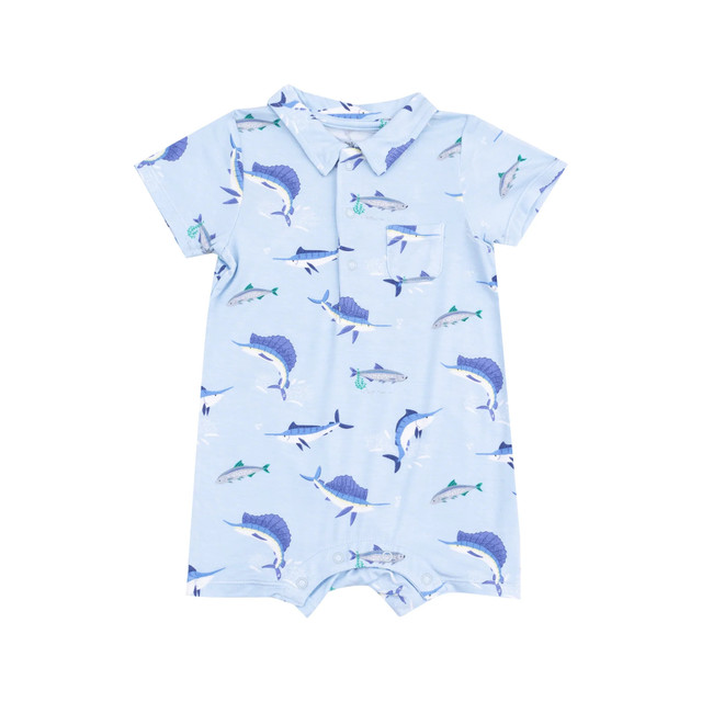 Angel Dear Polo Shortie - Deep Sea Fishing Blue Angel Dear Polo Shortie - Deep Sea Fishing Blue