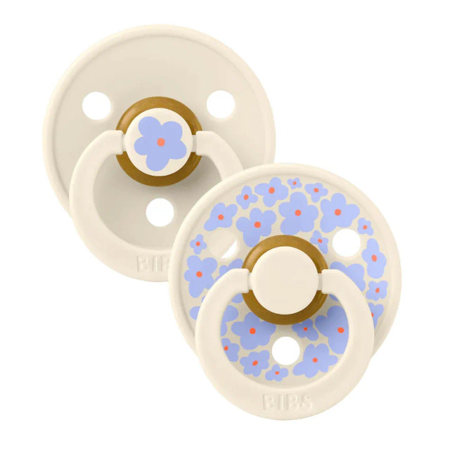BIBS Pacifiers Studio Colour Latex 2 Pack - Jasmine Ivory Mix BIBS Pacifiers Studio Colour Latex 2 Pack - Jasmine Ivory Mix