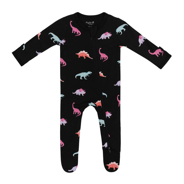Kyte Baby Zippered Footie - Midnight Roar Kyte Baby Zippered Footie - Midnight Roar