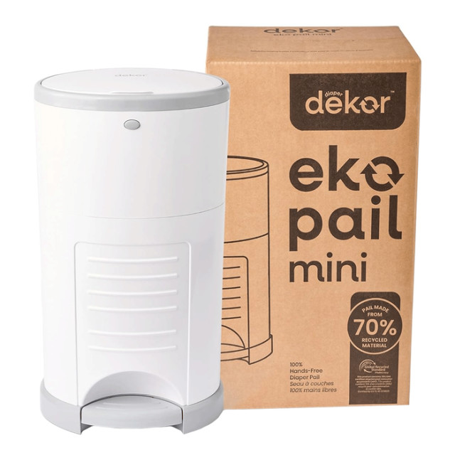 Dekor Eko Mini Diaper Pail - White Dekor Eko Mini Diaper Pail - White