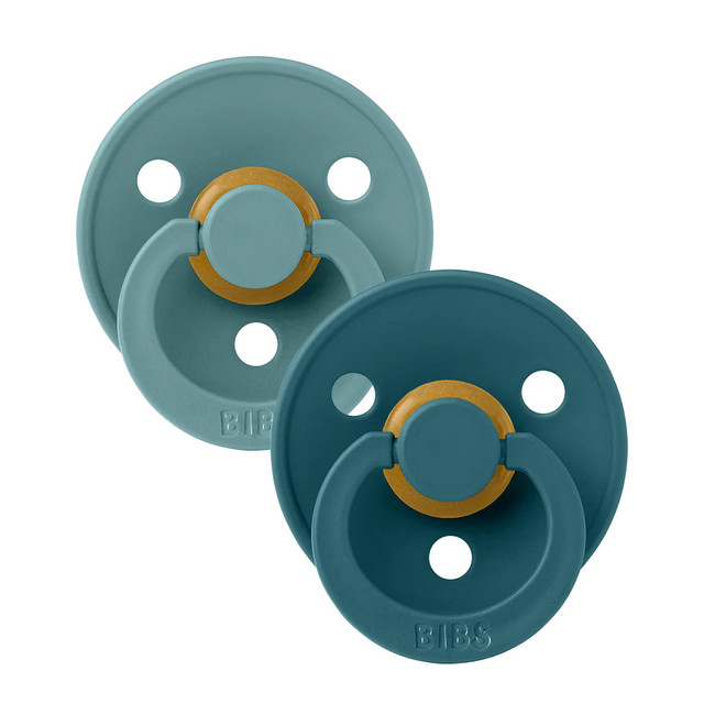 BIBS Pacifiers Colour Latex 2 Pack - Island Sea / Forest Lake BIBS Pacifiers Colour Latex 2 Pack - Island Sea / Forest Lake