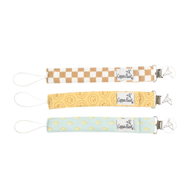 Copper Pearl Binky Clips - Vance Copper Pearl Binky Clips - Vance
