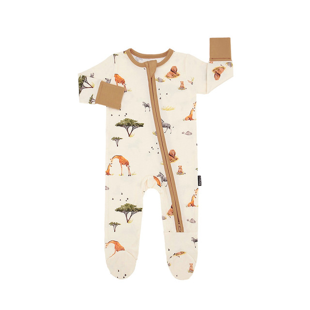 Footed Zipper Sleeper - Safari Footed Zipper Sleeper - Safari