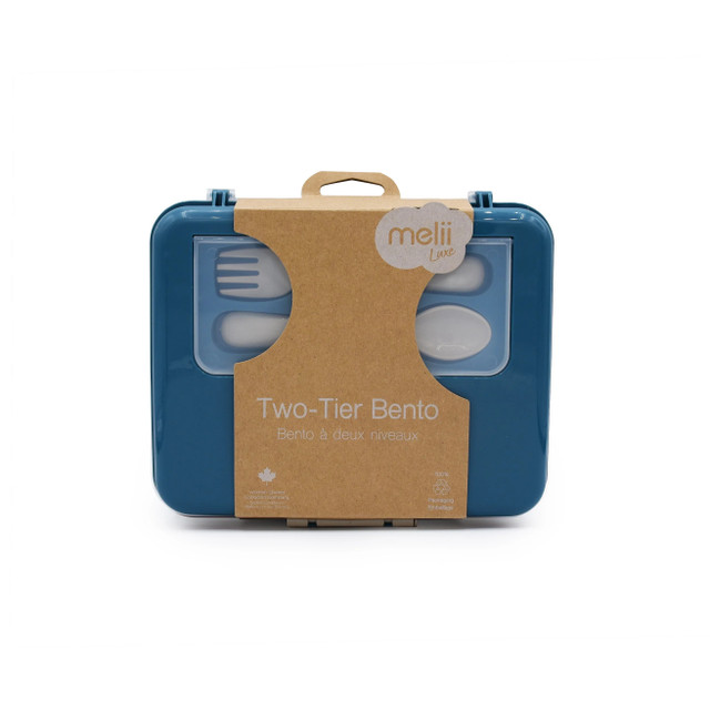 Melii Luxe 2-Tier Bento - Blue Melii Luxe 2-Tier Bento - Blue