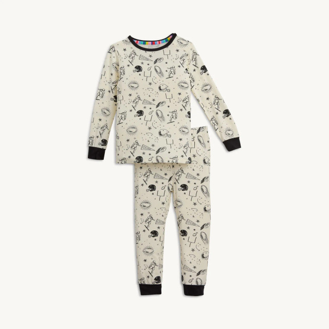 Magnetic Me Long Sleeve PJ Set - Natural Game Day Magnetic Me Long Sleeve PJ Set - Natural Game Day