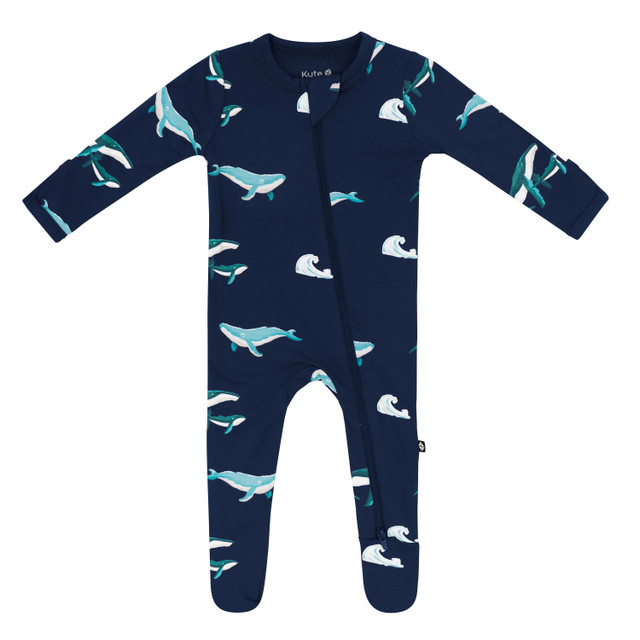 Kyte Baby Zippered Footie - Humpback Kyte Baby Zippered Footie - Humpback