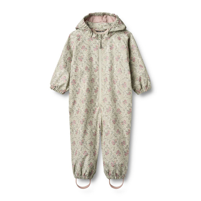 Wheat Kids Rainsuit Mika - Slightly Green Flowers Wheat Kids Rainsuit Mika - Slightly Green Flowers
