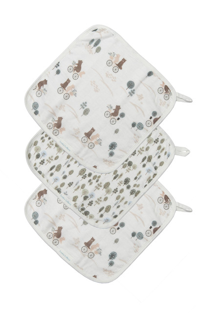Loulou Lollipop Washcloth Set - Bear On Bike Loulou Lollipop Washcloth Set - Bear On Bike