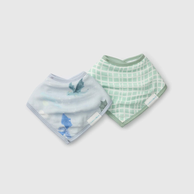 Loulou Lollipop Bandana Bib Set - Magical Dragons Loulou Lollipop Bandana Bib Set - Magical Dragons