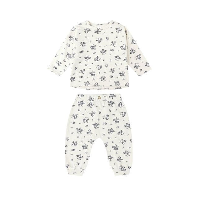 Rylee + Cru Tee and Pant Set - Blue Floral Rylee + Cru Tee and Pant Set - Blue Floral