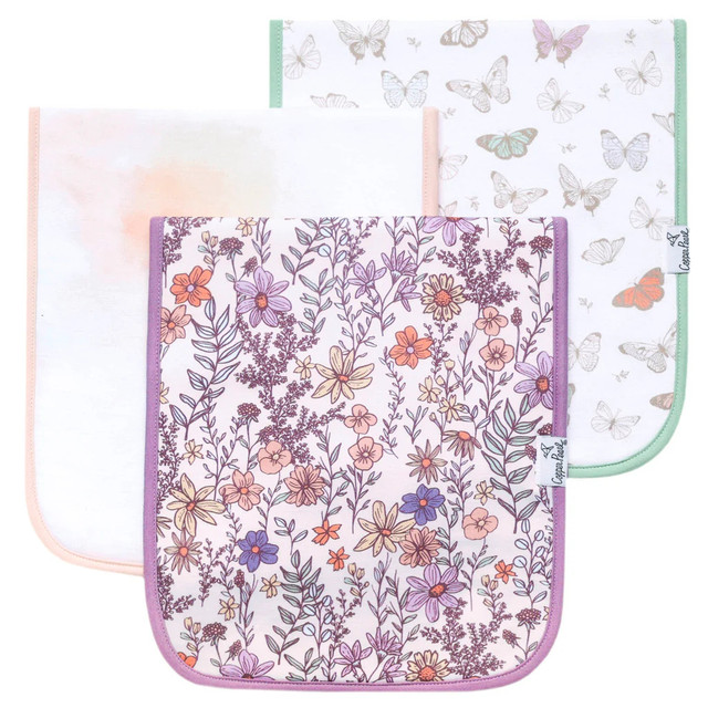 Copper Pearl Burp Cloth Set - Flora Copper Pearl Burp Cloth Set - Flora