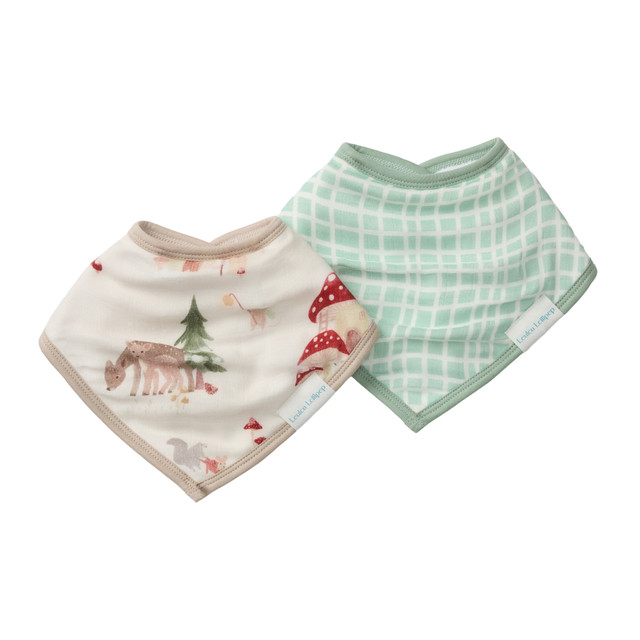 Loulou Lollipop Bandana Bib Set - Forest Families Loulou Lollipop Bandana Bib Set - Forest Families