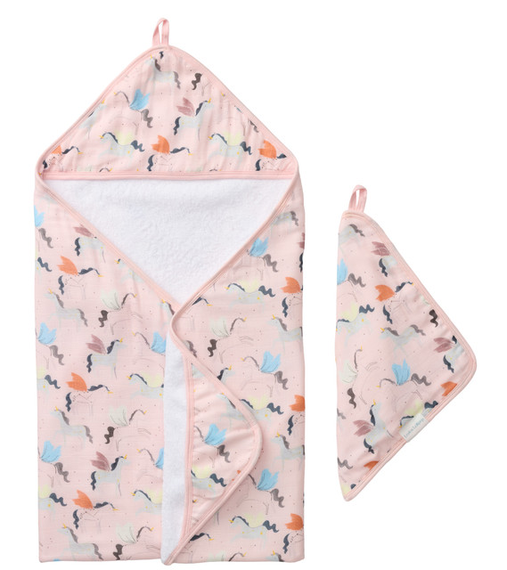 Loulou Lollipop Hooded Towel Set - Unicorn Ballet Loulou Lollipop Hooded Towel Set - Unicorn Ballet