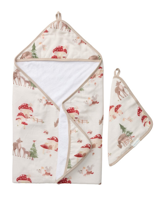 Loulou Lollipop Hooded Towel Set - Forest Families Loulou Lollipop Hooded Towel Set - Forest Families