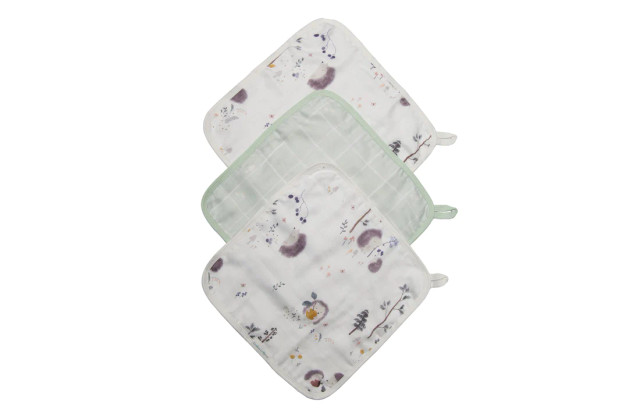 Loulou Lollipop Washcloth Set - Hedgehogs Loulou Lollipop Washcloth Set - Hedgehogs