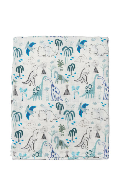 Loulou Lollipop Muslin Swaddle - Dinosaurs Loulou Lollipop Muslin Swaddle - Dinosaurs