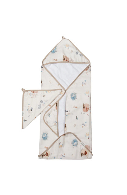 Loulou Lollipop Hooded Towel Set - Cozy Forest Loulou Lollipop Hooded Towel Set - Cozy Forest