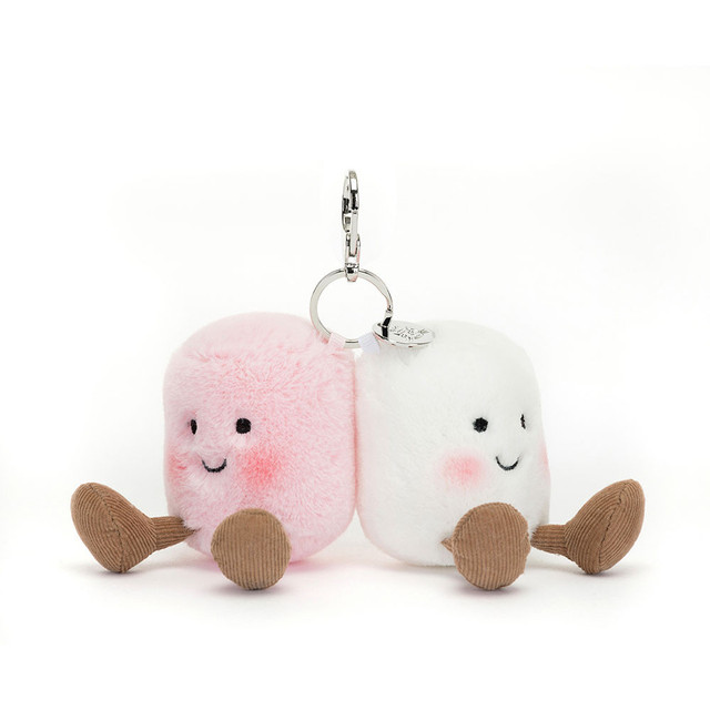 Jellycat Amuseables Pair of Marshmallows Bag Charm Jellycat Amuseables Pair of Marshmallows Bag Charm