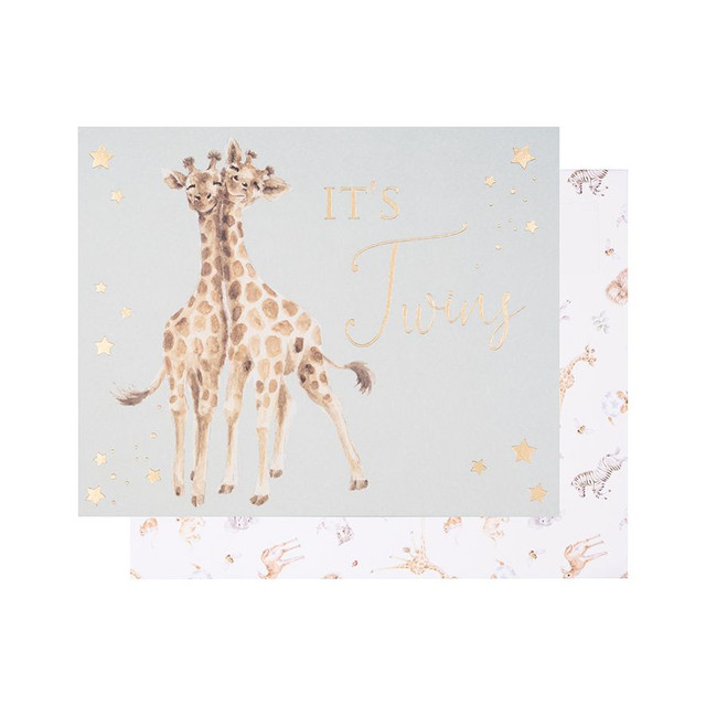 Wrendale Designs Double the Joy It's Twins Card Wrendale Designs Double the Joy It's Twins Card