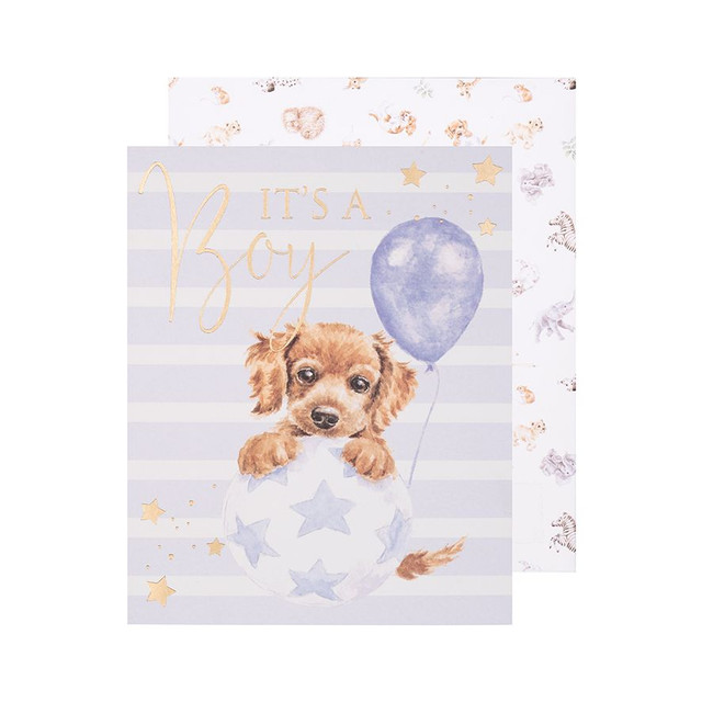 Wrendale Designs Bouncing Boy It's a Boy Card Wrendale Designs Bouncing Boy It's a Boy Card