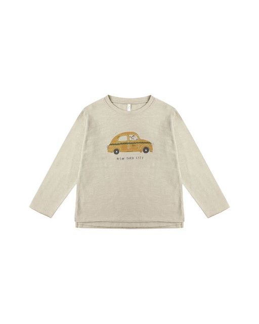 Rylee + Cru Raw Edge Long Sleeve Tee - Taxi Rylee + Cru Raw Edge Long Sleeve Tee - Taxi