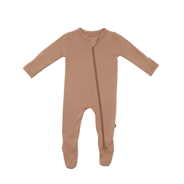 Kyte Baby Zippered Footie - Latte Kyte Baby Zippered Footie - Latte