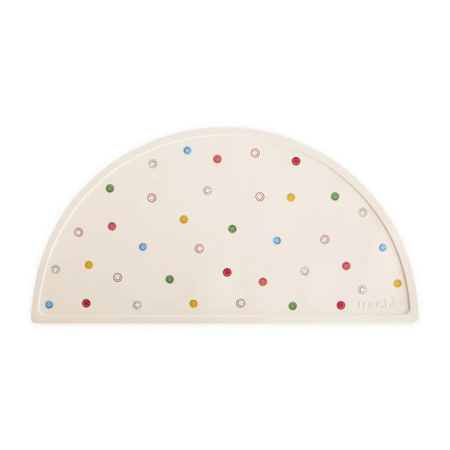 Mushie Silicone Placemat - Smiley Face Mushie Silicone Placemat - Smiley Face