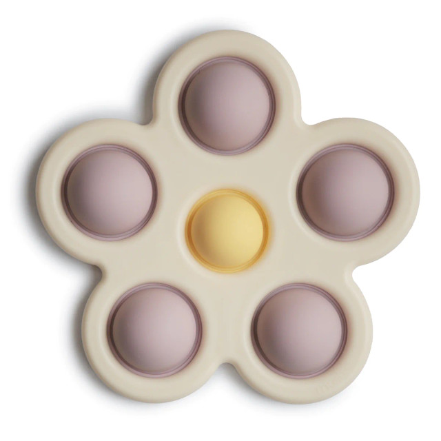 Mushie Flower Press Toy - Soft Lilac Mushie Flower Press Toy - Soft Lilac