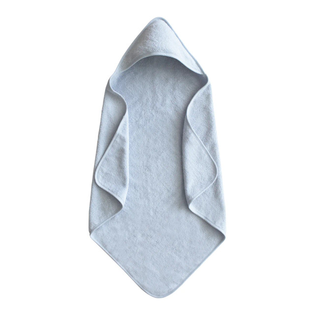 Mushie Organic Cotton Baby Hooded Towel - Baby Blue Mushie Organic Cotton Baby Hooded Towel - Baby Blue