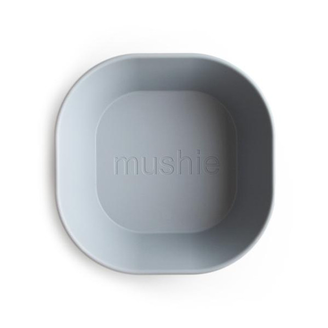 Mushie Square Dinnerware Bowls Set Of 2 - Cloud Mushie Square Dinnerware Bowls Set Of 2 - Cloud