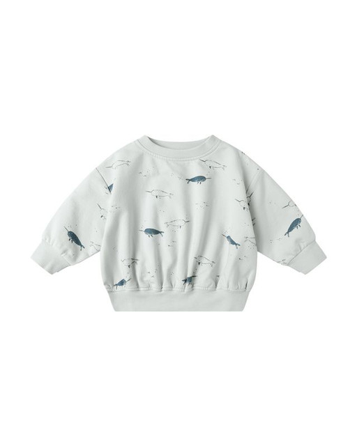 Quincy Mae Relaxed Fleece Sweatshirt - Narwhals Quincy Mae Relaxed Fleece Sweatshirt - Narwhals