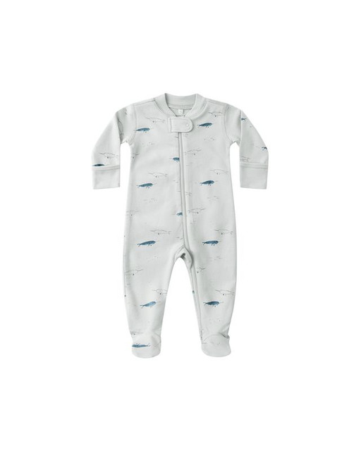 Quincy Mae Zip Long Sleeve Sleeper Footie - Narwhals Quincy Mae Zip Long Sleeve Sleeper Footie - Narwhals