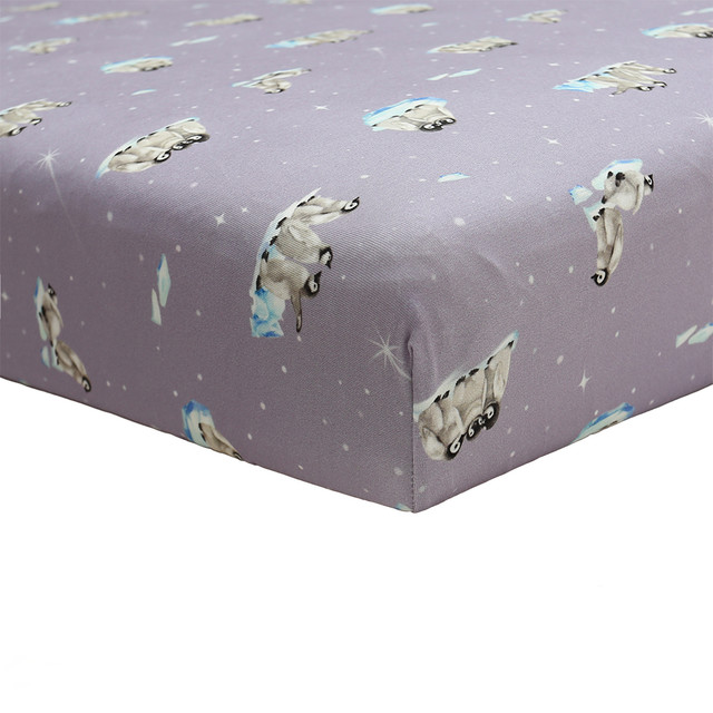 Crib Sheet - Penguins (Periwinkle)