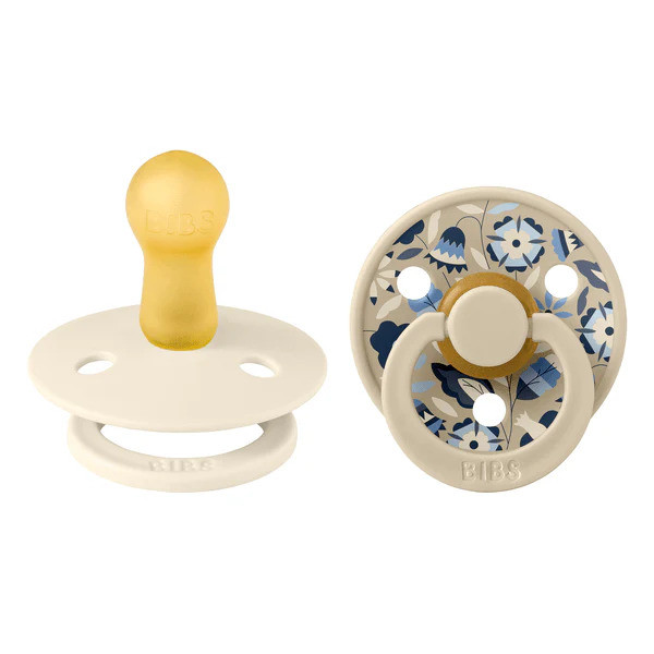 BIBS X Liberty Pacifiers Colour Latex 2 Pack - Boho Ivory Mix