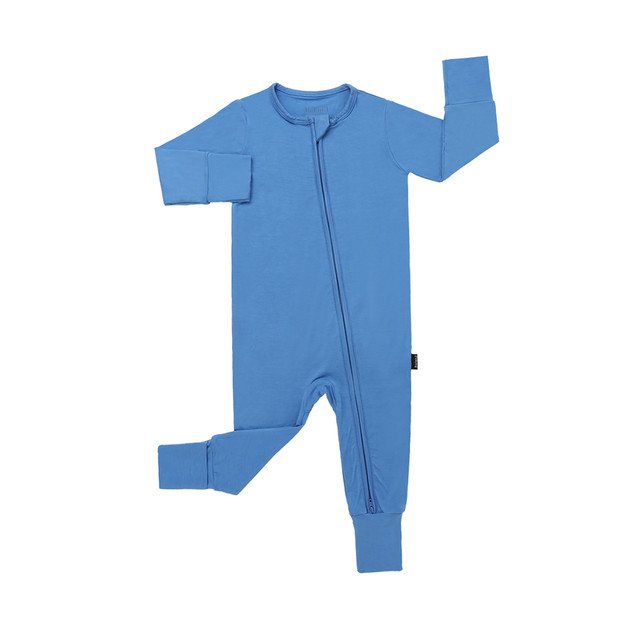Sleeper with Fold-over Cuffs - Lake Blue
