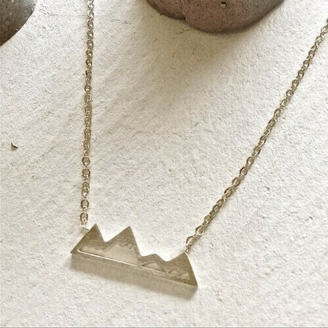 Pika&Bear Mountain Range Necklace - Silver