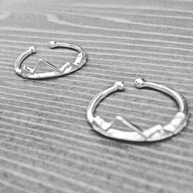 Pika&Bear Silver Plated Mountain Range Ring Pika&Bear Silver Plated Mountain Range Ring