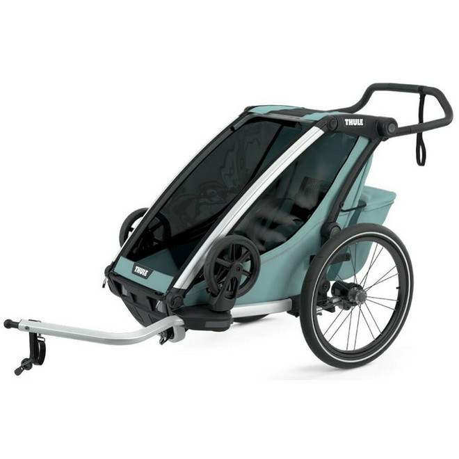 Thule Chariot Cross 1 Bike Trailer Single (2021) - Alaska Blue; Active Baby Vancouver Canada