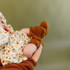 Wool Knit Baby Booties - Rust