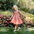 Ruffled Sleeves Twirl Dress - Coral