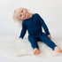 Footless Sleeper with Fold-Over Cuffs - Deep Blue
