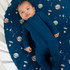 Footed Zipper Sleeper - Deep Blue