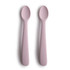 Mushie Silicone Feeding Spoons 2 Pack - Soft Lilac