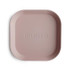 Mushie Square Dinnerware Plates Set Of 2 - Blush Mushie Square Dinnerware Plates Set Of 2 - Blush