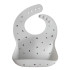Mushie Silicone Baby Bib - Letters White