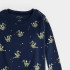 Petit Lem Fire- Breathing Dragon PJ Set - Navy Blue