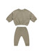Quincy Mae Textured Sweat Set - Olive