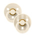 BIBS Pacifiers Studio Colour Latex 2 Pack - Pin Ivory/Vanilla Mix BIBS Pacifiers Studio Colour Latex 2 Pack - Pin Ivory/Vanilla Mix