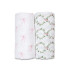 Lulujo Vintage 2 Pack Swaddles - Bows/Rose Trellis