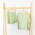 Ribbed Bamboo Women's Shorts Lounge Set - Misty Sage Ribbed Bamboo Women's Shorts Lounge Set - Misty Sage